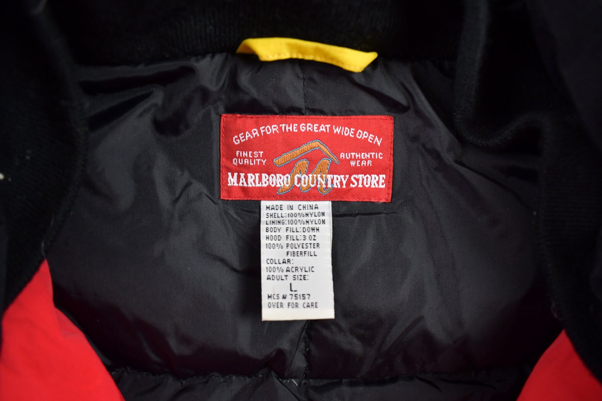 Vintage 1990s Marlboro Country Store Puffer Jacket
