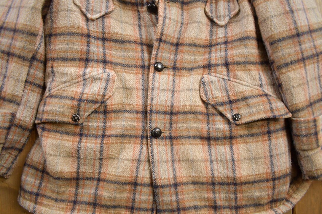 Vintage 1970s Diamond Sk Brand Wool Plaid Jacket