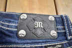 Vintage Y2K Miss Me Bedazzled Low Rise Jeans Size 26x34