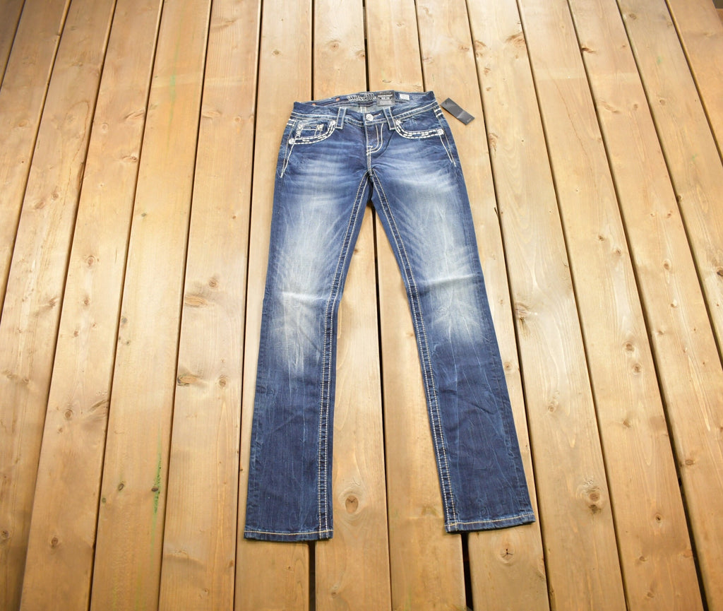 Vintage Y2K Miss Me Bedazzled Low Rise Jeans Size 26x33