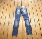 Vintage Y2K Miss Me Bedazzled Low Rise Jeans Size 26x33