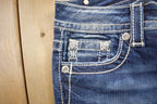 Vintage Y2K Miss Me Bedazzled Low Rise Jeans Size 26x34