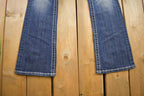 Vintage Y2K Miss Me Bedazzled Low Rise Jeans Size 26x33