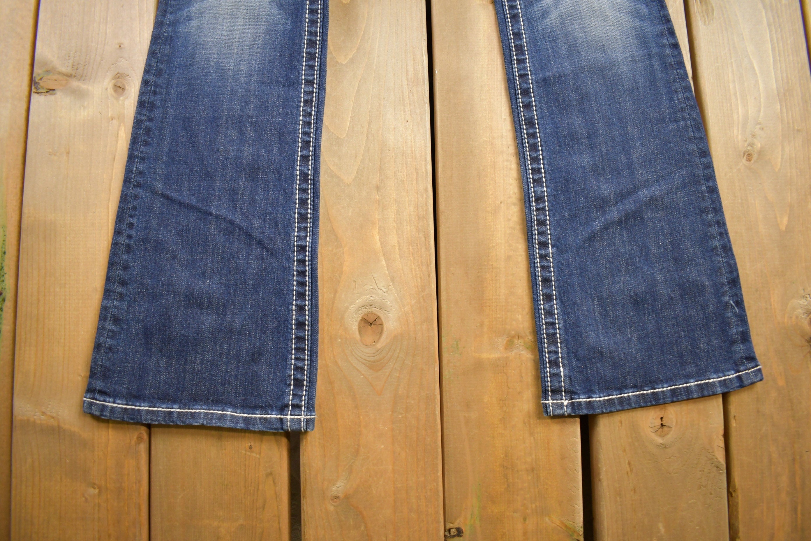 Vintage Y2K Miss Me Bedazzled Low Rise Jeans Size 26x33