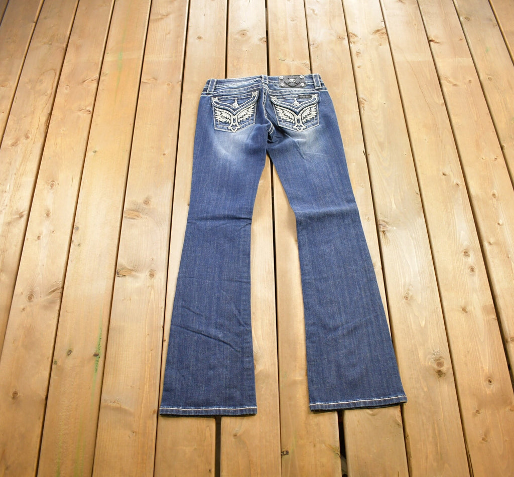 Vintage Y2K Miss Me Bedazzled Low Rise Jeans Size 26x33