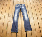 Vintage Y2K Miss Me Bedazzled Low Rise Jeans Size 26x33