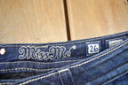 Vintage Y2K Miss Me Bedazzled Low Rise Jeans Size 26x33
