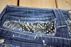 Vintage Y2K Miss Me Bedazzled Low Rise Jeans Size 26x33