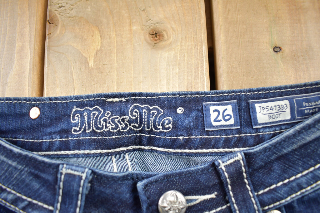 Vintage Y2K Miss Me Bedazzled Low Rise Jeans Size 26x33