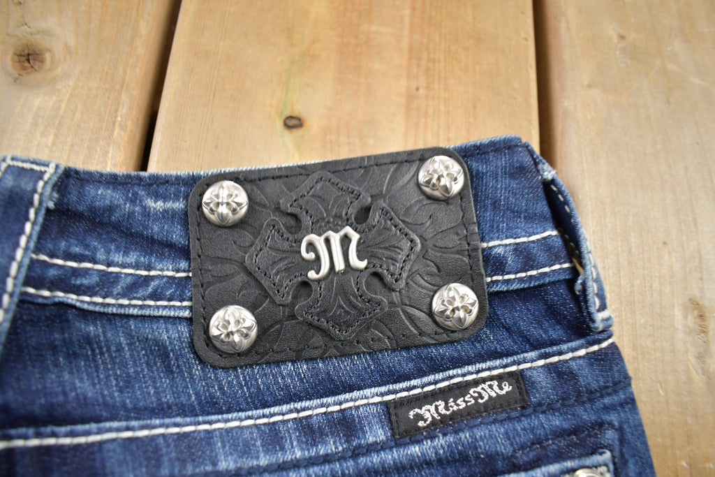 Vintage Y2K Miss Me Bedazzled Low Rise Jeans Size 26x33