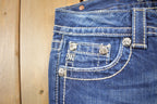 Vintage Y2K Miss Me Bedazzled Low Rise Jeans Size 26x34
