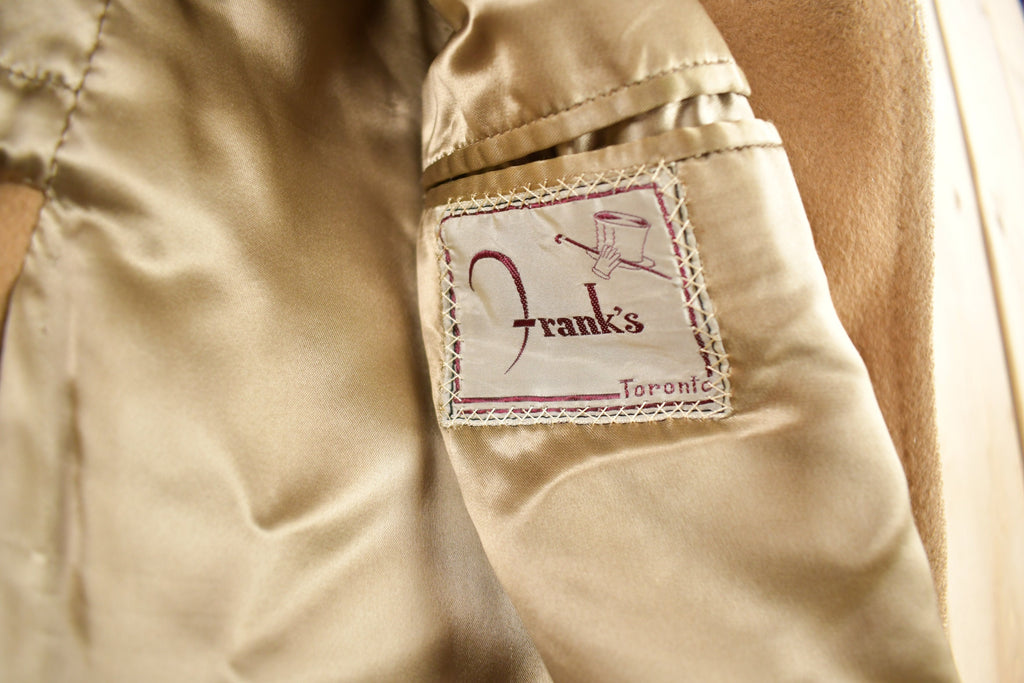 Vintage 1970s Crombie Cashmere Button Up Over Coat Made In Canada