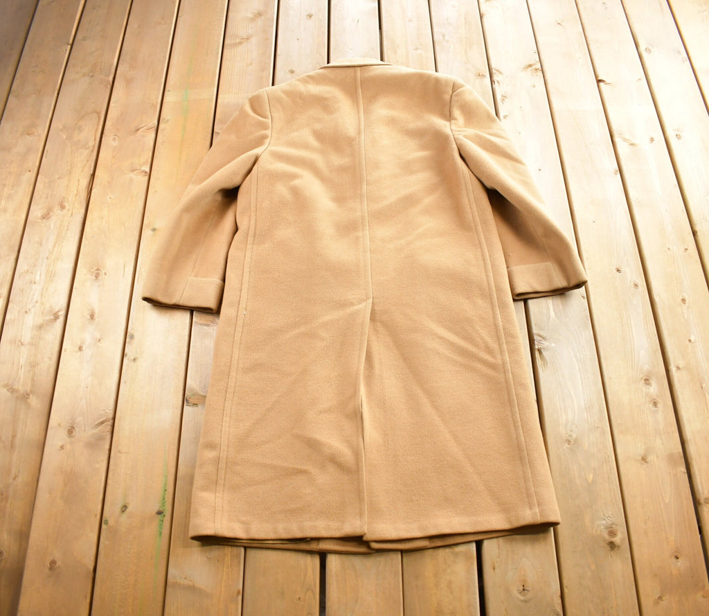 Vintage 1970s Crombie Cashmere Button Up Over Coat Made In Canada