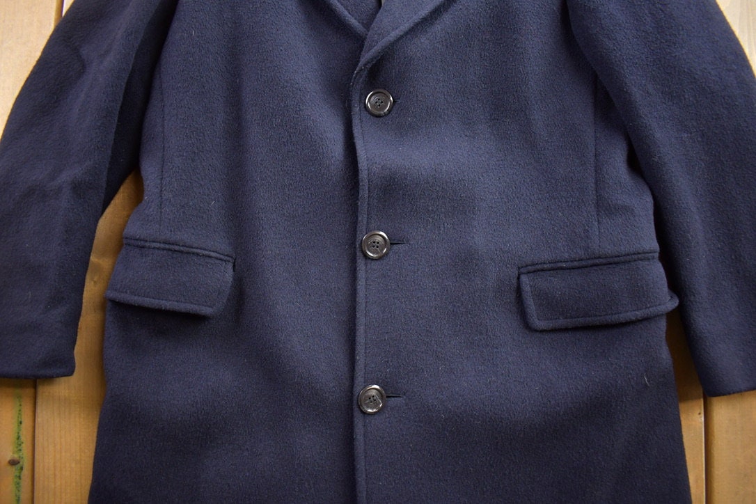 Vintage 1970s Gino Disegnatore 100% Wool Button Up Jacket Made In Canada