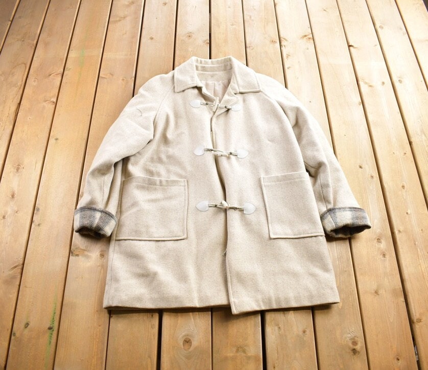 Vintage 1970s Trilogi By Super Fashions Wool Toggle Button Up Jacket