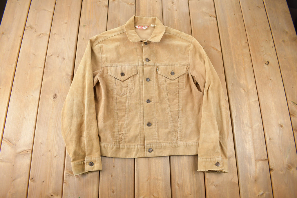 Vintage 1970s Levi's Corduroy Button Up Light Jacket