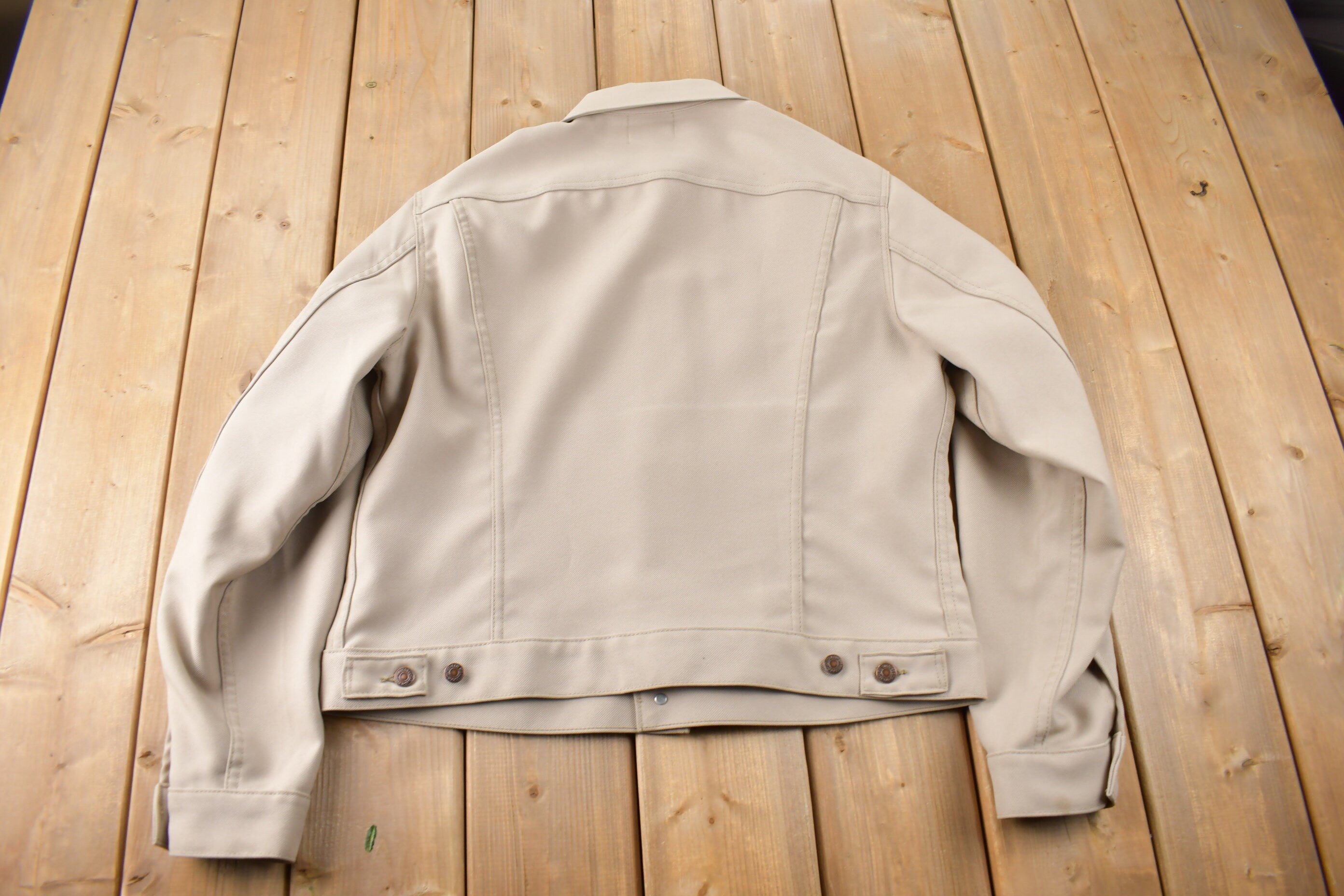 Vintage 1970s Levi's Black & Gold Tab Button Up Light Jacket