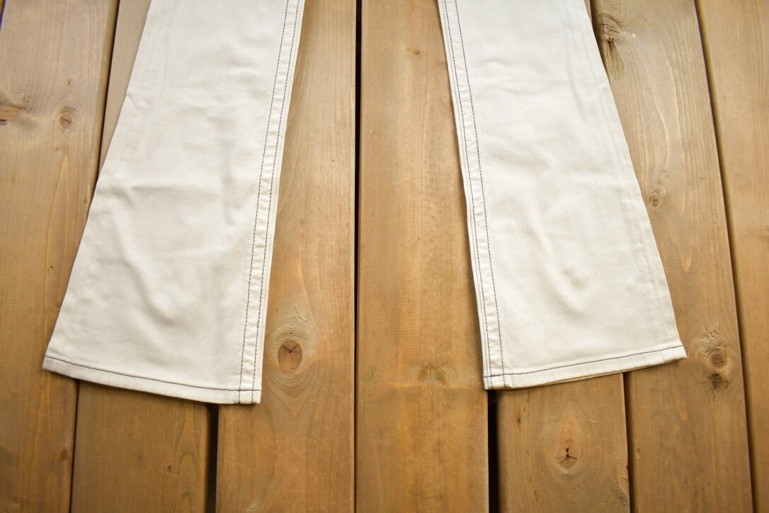 Vintage Y2K Miss Me White Bedazzled Low Rise Jeans Size 26x31