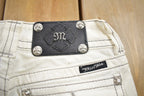 Vintage Y2K Miss Me White Bedazzled Low Rise Jeans Size 26x31