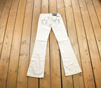Vintage Y2K Miss Me White Bedazzled Low Rise Jeans Size 26x31