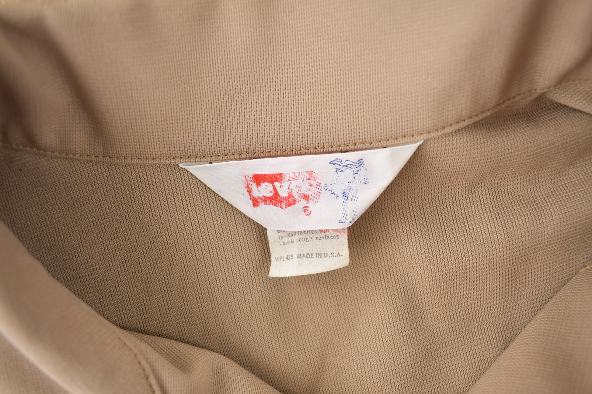 Vintage 1970s Levi's Black Tab Big E Western Style Snap Button Up Shirt Made in USA Size XL