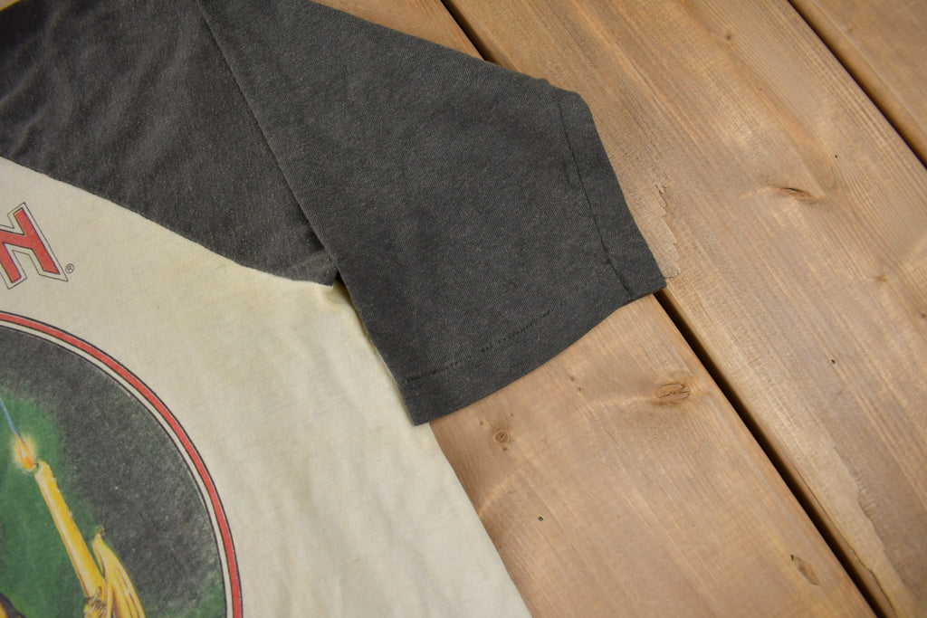 Vintage 1988 Iron Maiden Seventh Son Of A Seventh Son Raglan Band Tee Made In USA