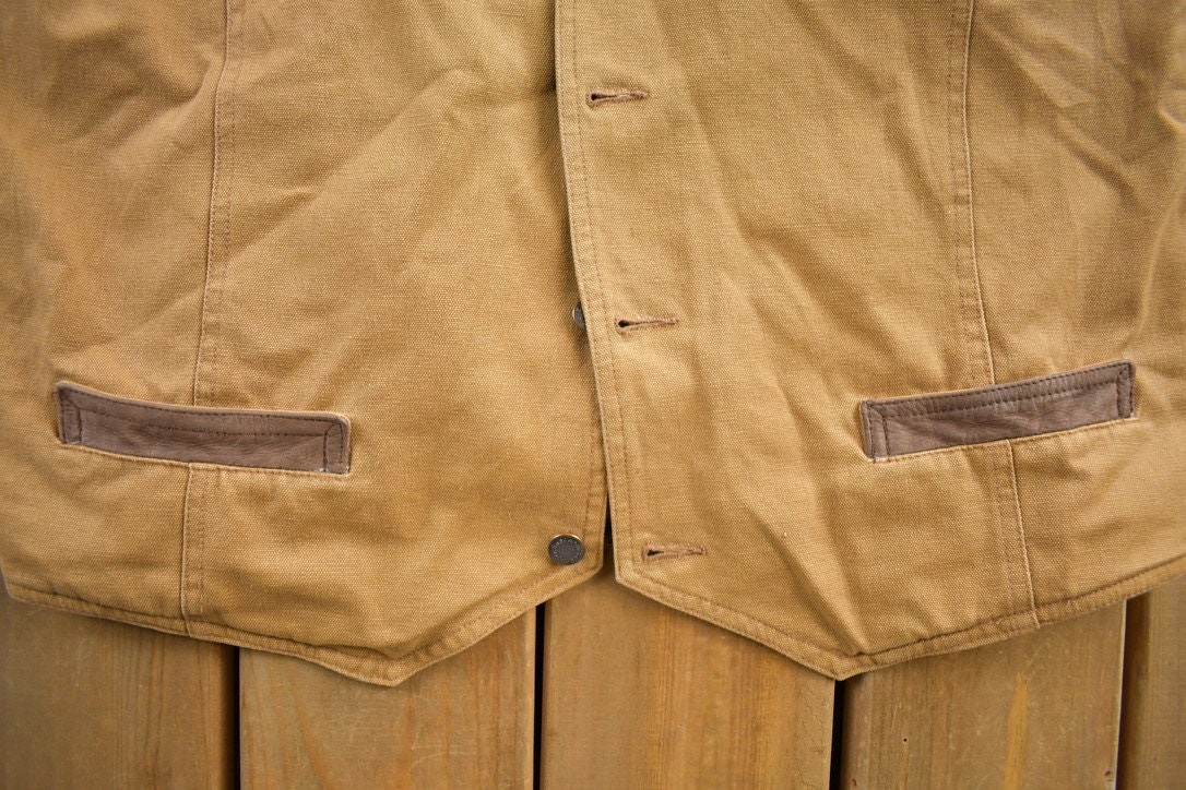 Vintage 1980s Wrangler Blanket Lined Work Vest Size XL