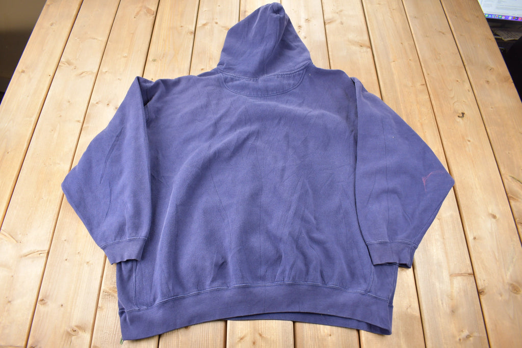 Vintage 1990s Columbus Blue Jackets NHL Embroidered Hockey Hoodie Size 2XL