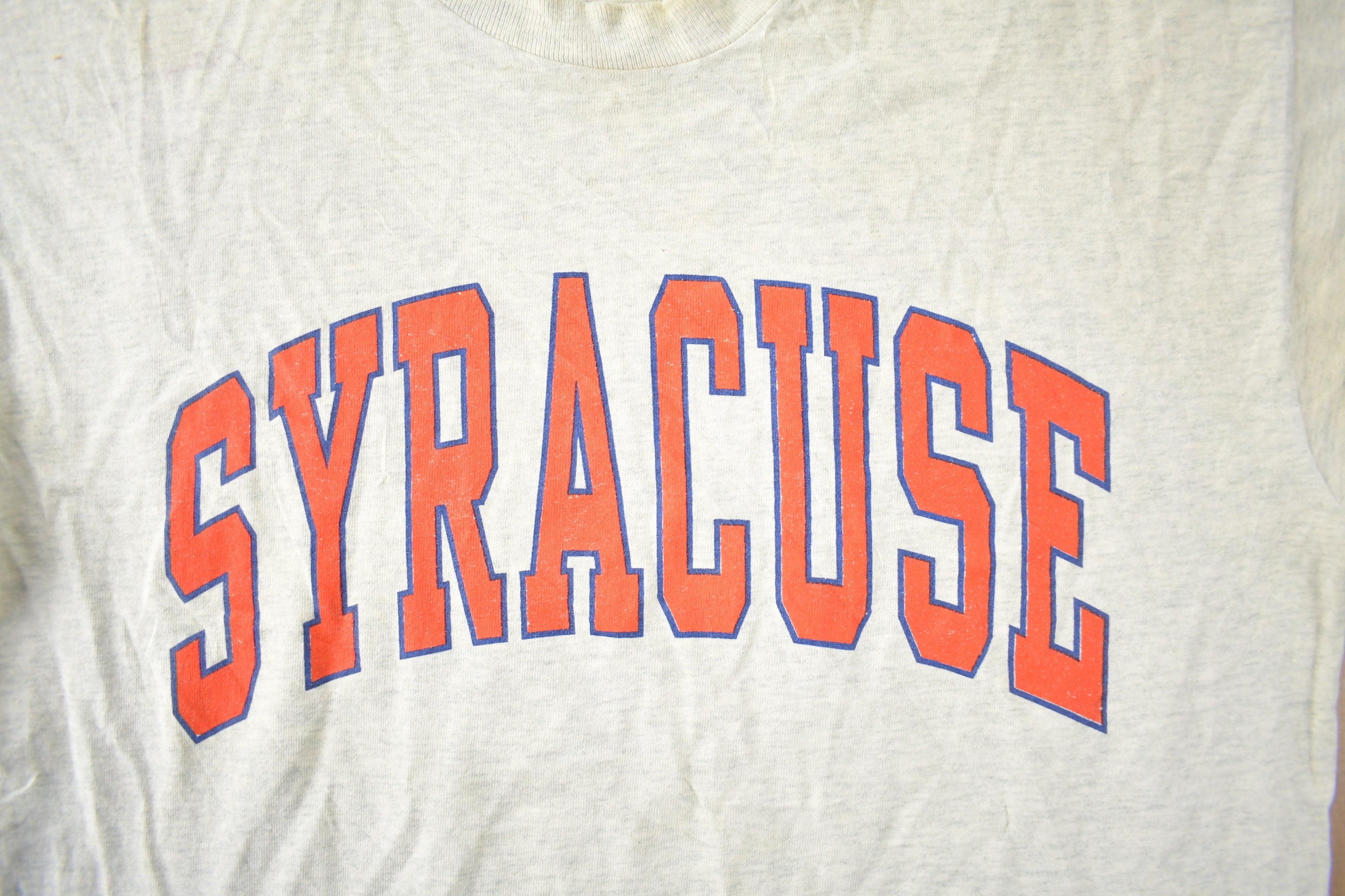 Vintage 1980s Syracuse University Collegiate Graphic Single Stitch T-Shirt Made In USA Size L