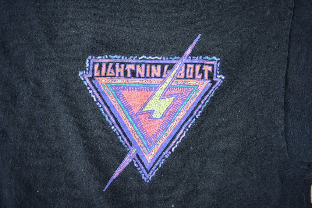 Vintage 1990s Lightning Bolt Blank T Shirt Made In USA Size L