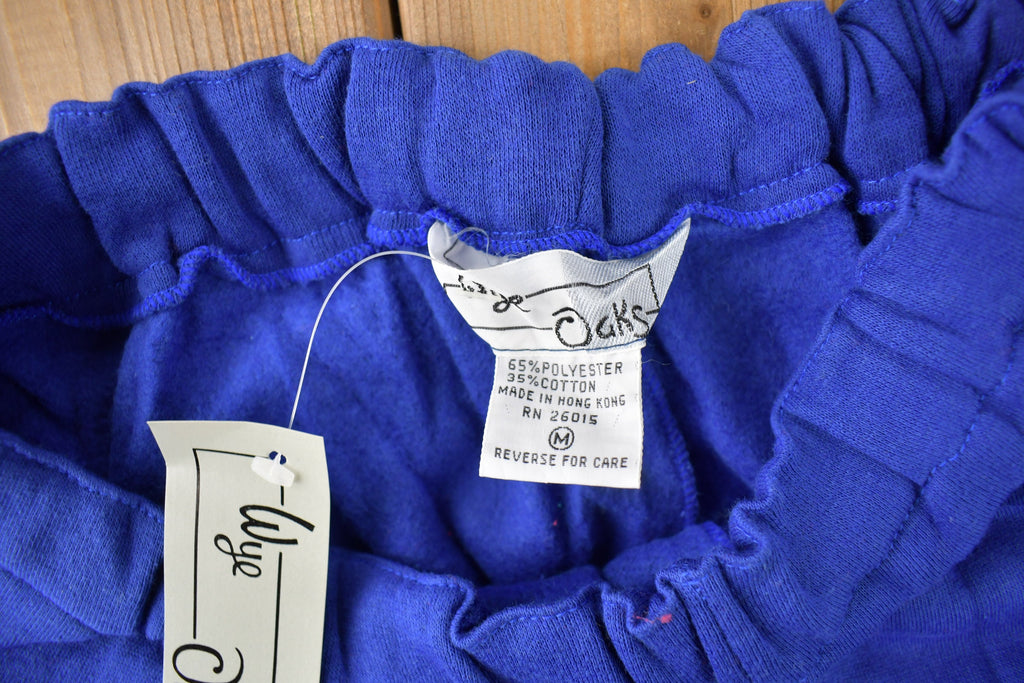 Vintage 1970s Deadstock Wye Oaks Blank Blue Sweat Pants Size M