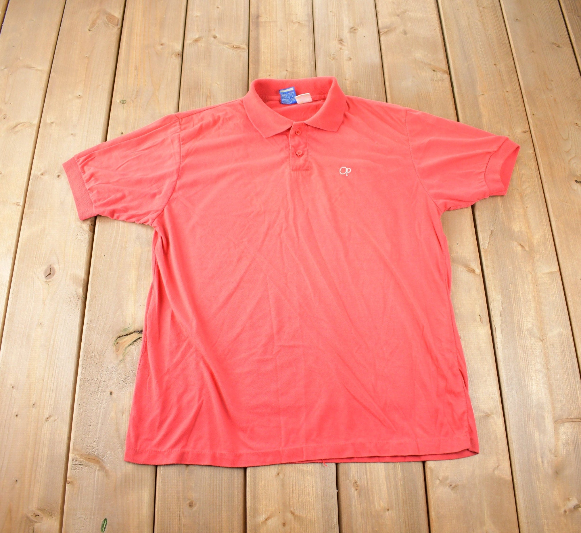 Vintage 1990s Ocean Pacific Button Up Golf Shirt Size XL