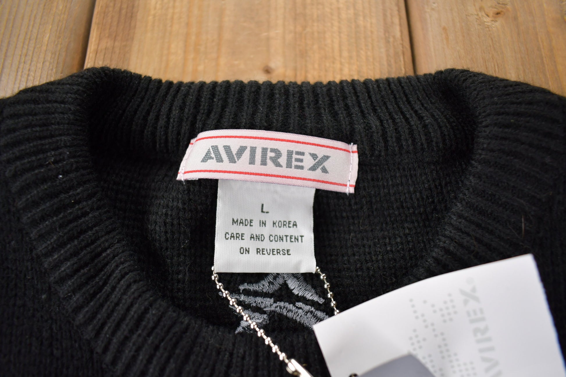 Vintage 2000s Avirex Embroidered Deadstock Knit Crewneck Sweater Size L