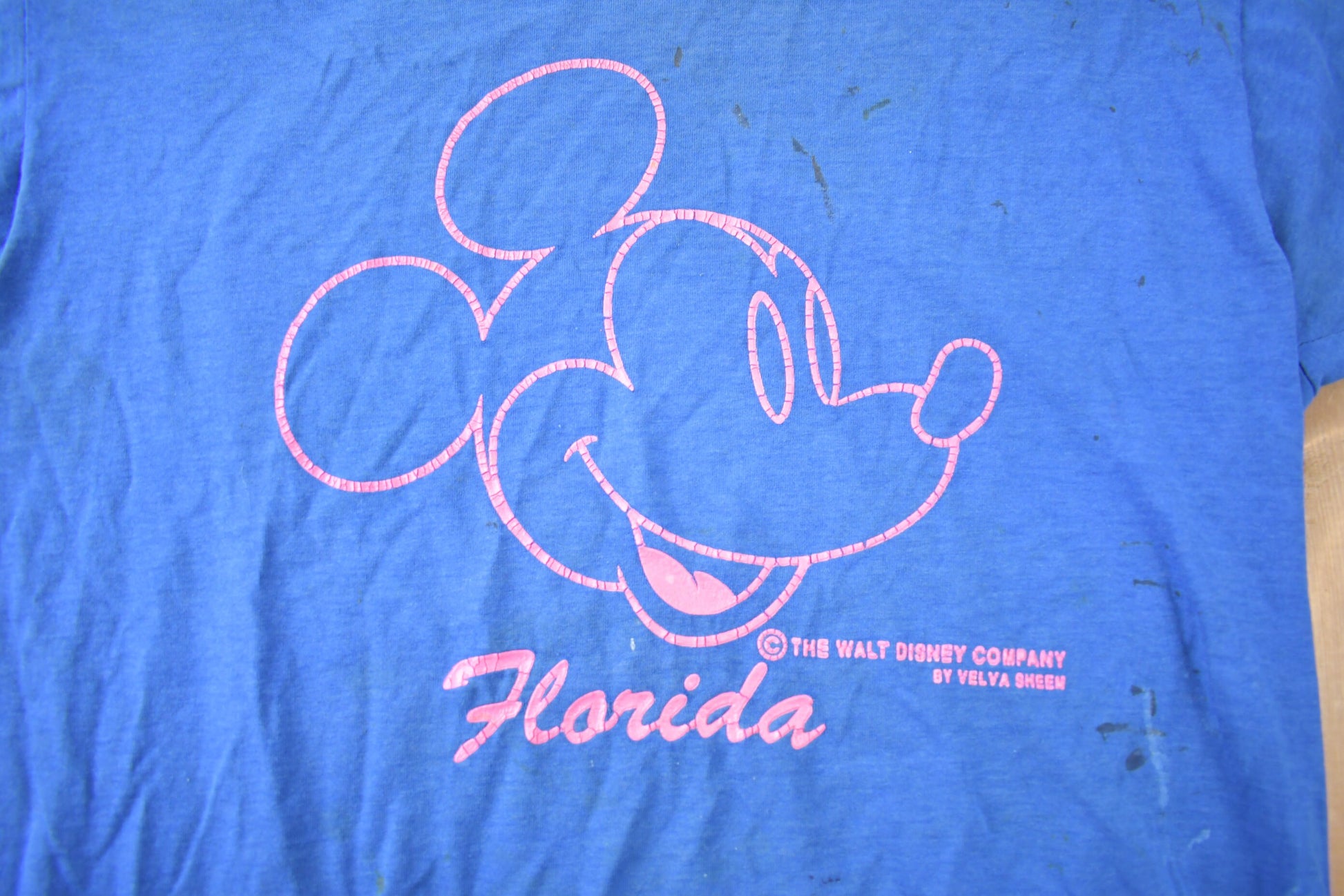 Vintage 1980s Disney Mickey Mouse Florida Graphic T-Shirt Made In USA Size XL