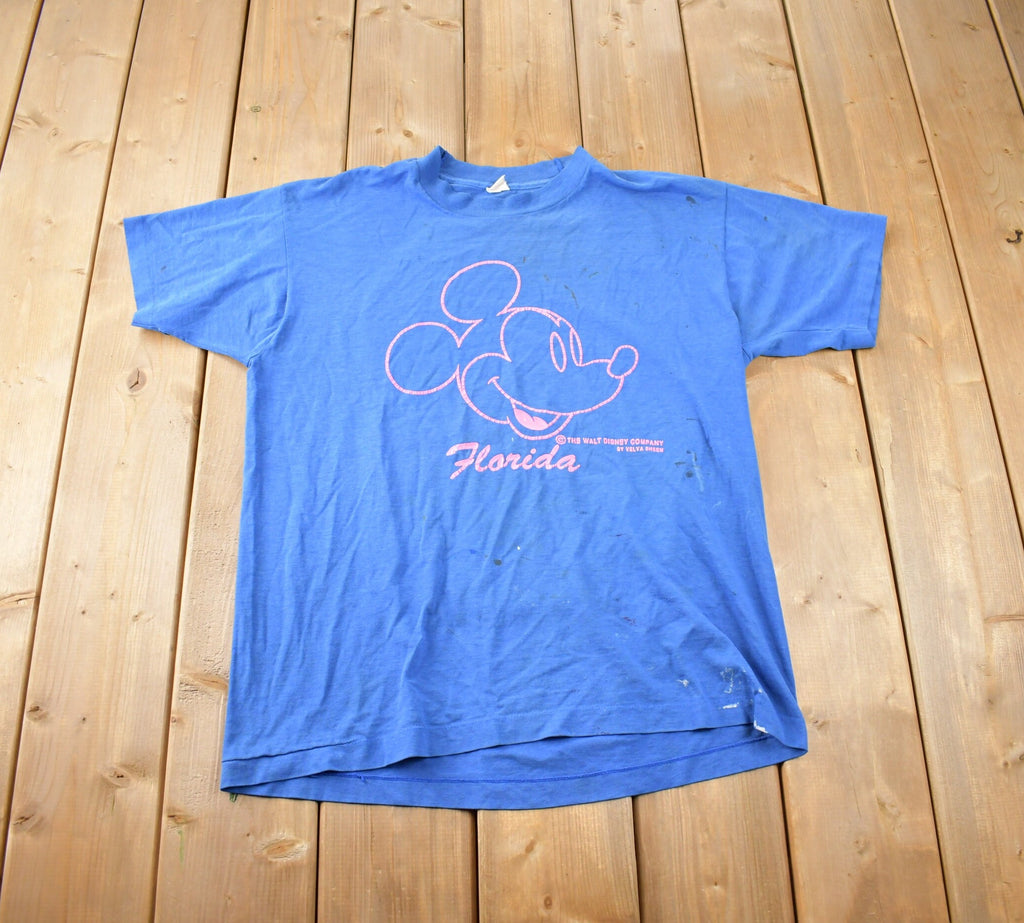 Vintage 1980s Disney Mickey Mouse Florida Graphic T-Shirt Made In USA Size XL