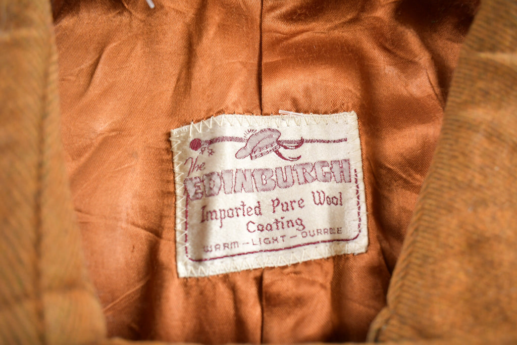 Vintage 1970s 100% Wool Simpsons The Edinburgh Button Up Winter Jacket