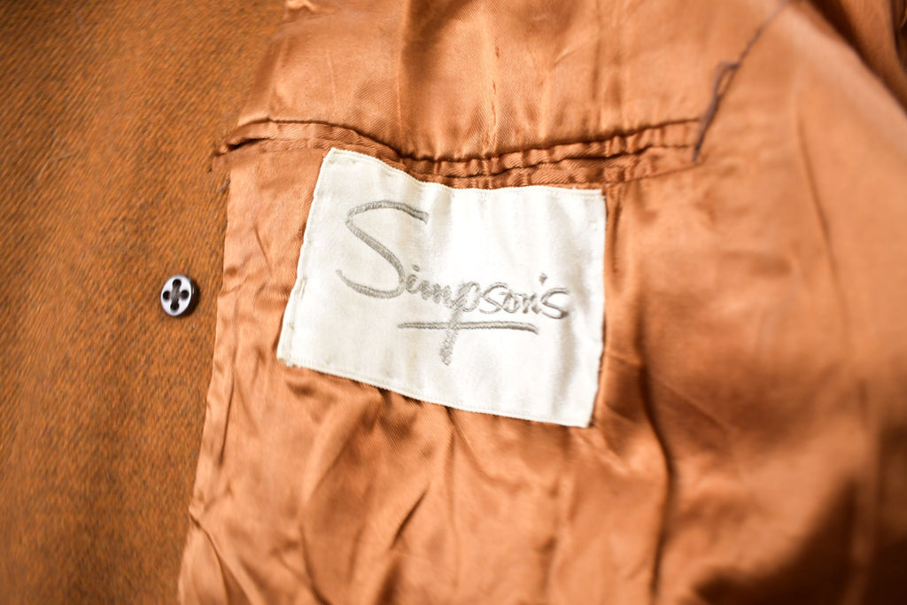 Vintage 1970s 100% Wool Simpsons The Edinburgh Button Up Winter Jacket