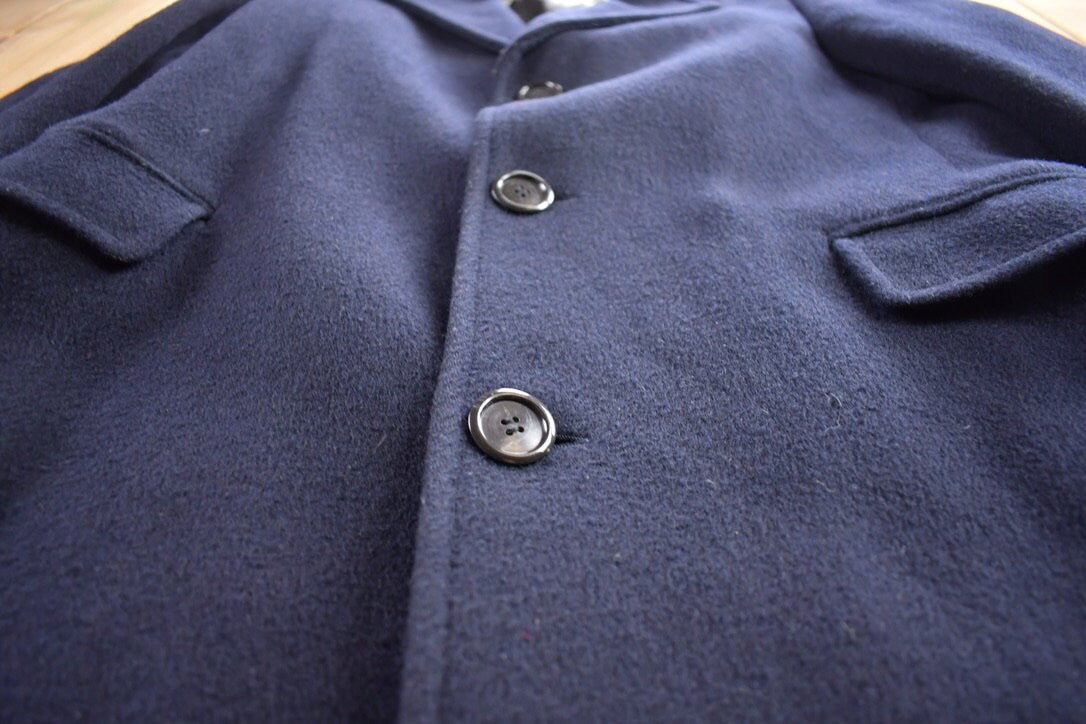 Vintage 1970s Gino Disegnatore 100% Wool Button Up Jacket Made In Canada