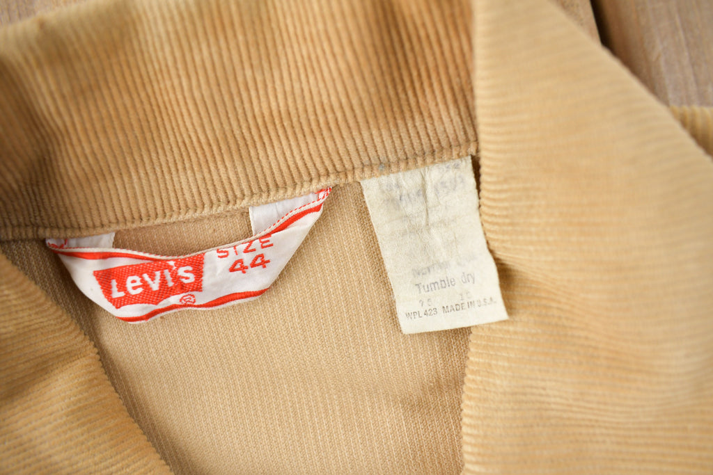 Vintage 1970s Levi's Corduroy Button Up Light Jacket