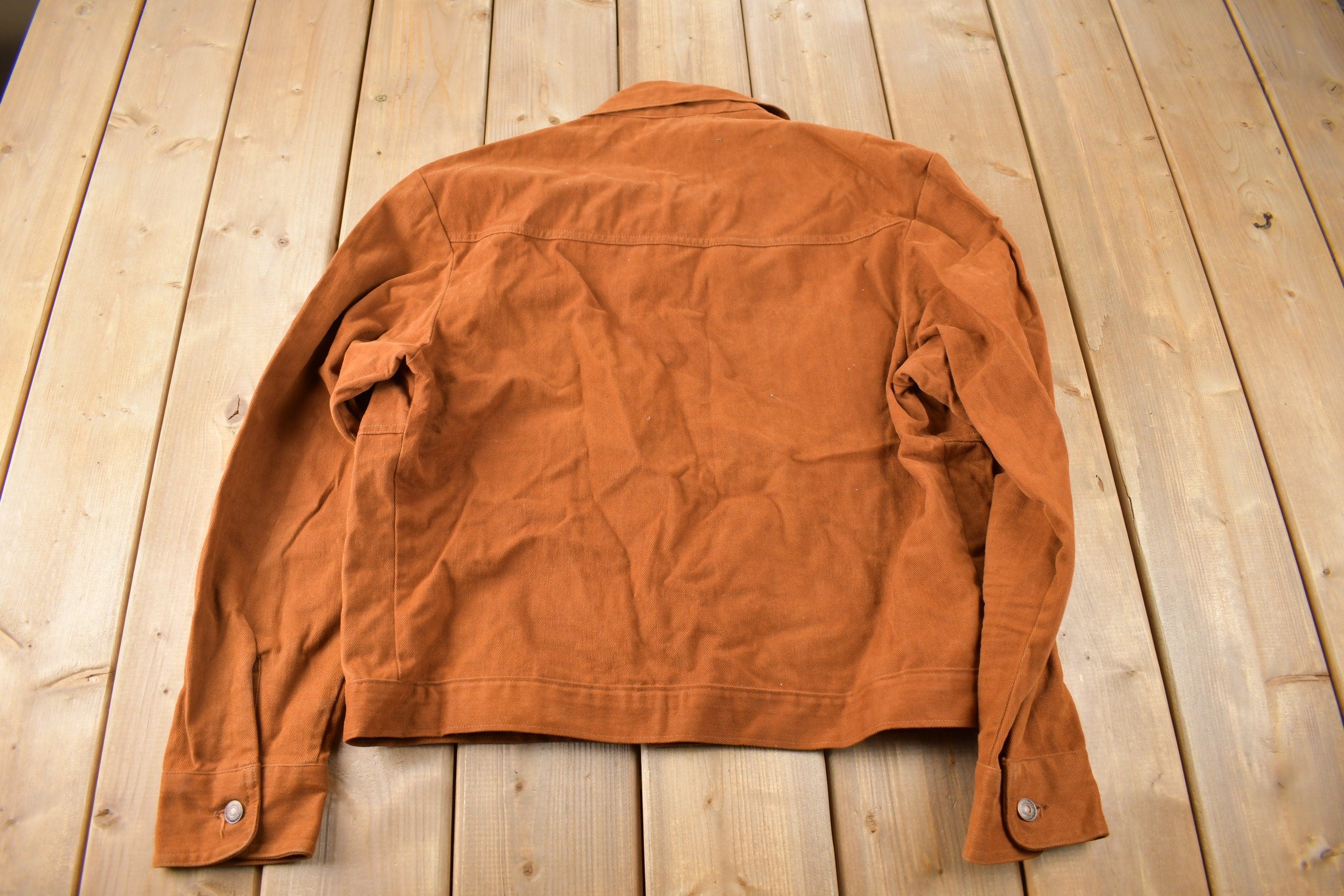 Vintage 1970s Levi's Burnt Orange Button Up Light Jacket