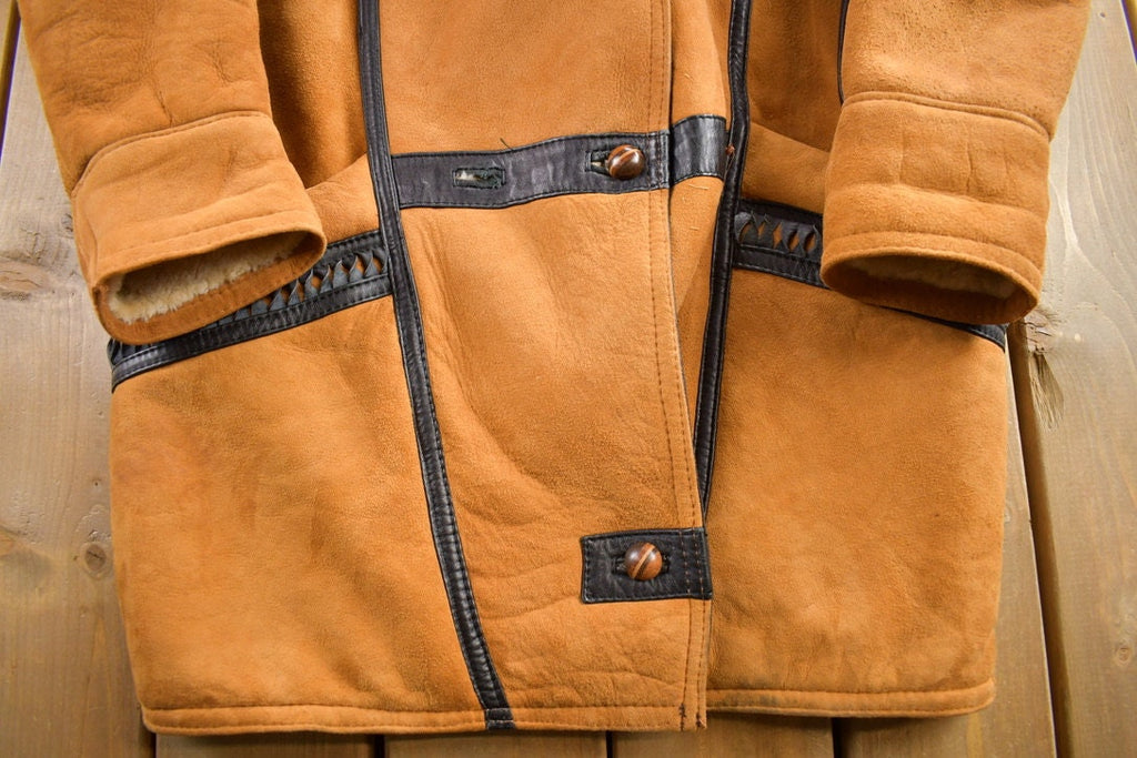 Vintage 1970s Four Lions Authentic Shearling Jacket Size L