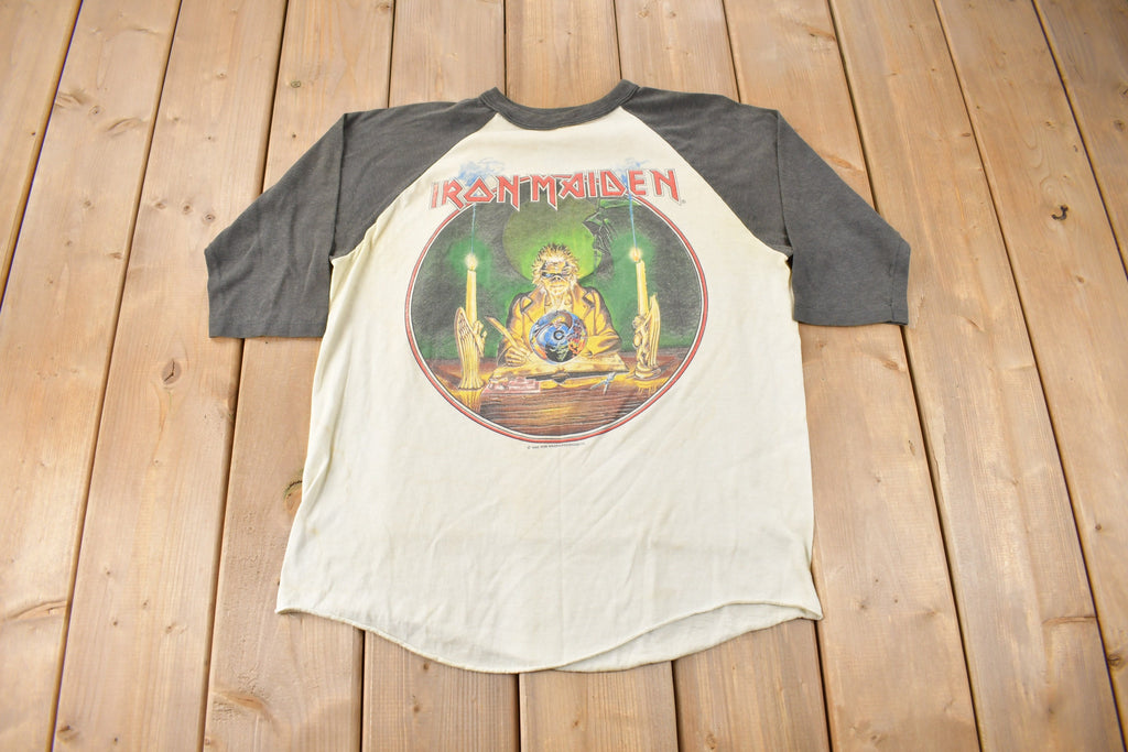 Vintage 1988 Iron Maiden Seventh Son Of A Seventh Son Raglan Band Tee Made In USA