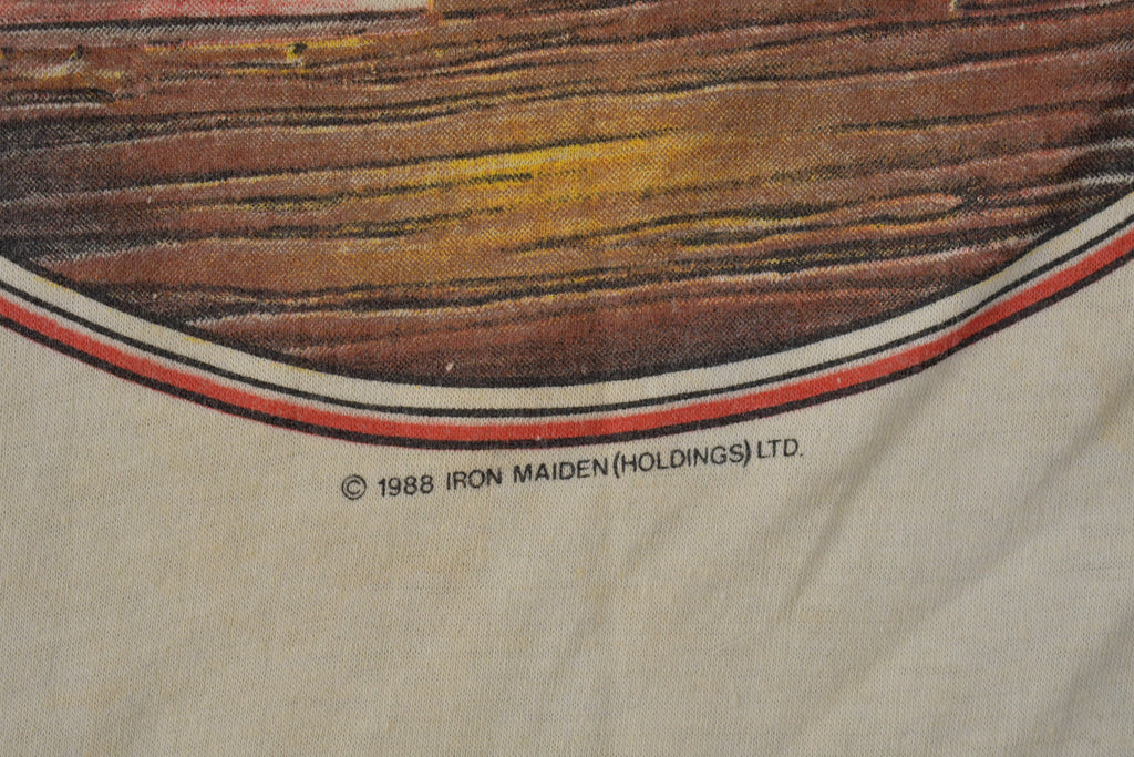 Vintage 1988 Iron Maiden Seventh Son Of A Seventh Son Raglan Band Tee Made In USA