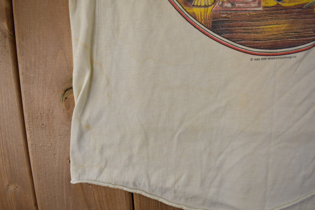 Vintage 1988 Iron Maiden Seventh Son Of A Seventh Son Raglan Band Tee Made In USA