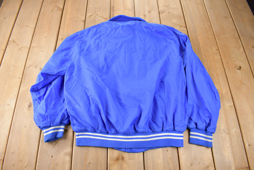 Vintage 1960s Blank Blue Champion Snap Button Jacket Size M