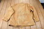Vintage 1989 Carhartt 100 Years Blanket Lined Button Up Chore Coat Made In USA