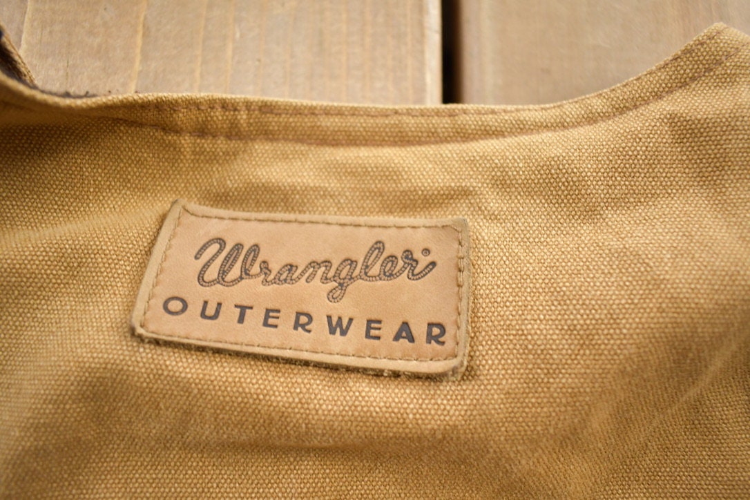 Vintage 1980s Wrangler Blanket Lined Work Vest Size XL