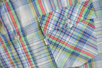 Vintage 1990s Levi's White Tab Short Sleeve Plaid Button Up Flannel Shirt