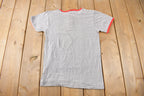 Vintage 1980s Huron Champion Henley Ringer T-Shirt Made In USA