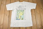 Vintage 2001 Los Angeles Lakers NBA Basketball Championship Newspaper Graphic T-Shirt Size M
